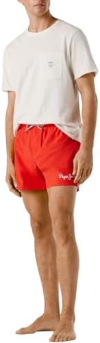 PJ Solid Swimshort Shorts, Rouge (Crispy Red), XL Homme