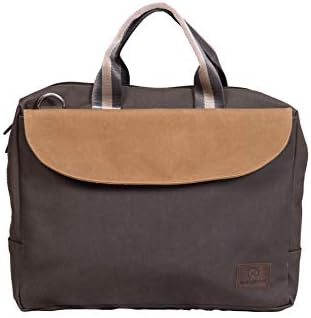 Wanderlust Men's and Women's Canvas Waterproof Aviator Slim Laptop Bag Upto 14 Inch (Mocha Brown)