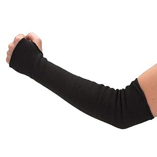 Magid Cut Resistant Protective Arm Sleeves | 100% Kevlar Knit 22″ Double Layered Cut Resistant Sleeve with Thumb Slot – Cut Level 4, Fire Resistant, 22″ Length, Black (1 Sleeve)