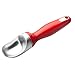 Zyliss Right Scoop Metal Ice Cream Scoop with Ergonomic Handle, Red
