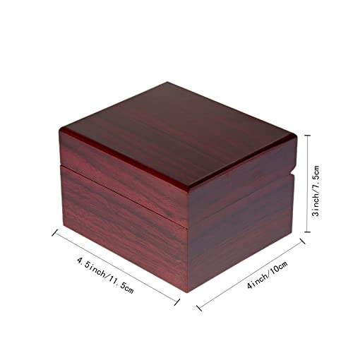 LETURE Wooden Single Watch Cases for Men Women, Wood Wrist Watch Bangle Gift Box with Pillow
