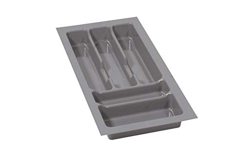 Alusfera Cutlery Organiser Tray For Drawers For Kitchen Drawers 30 Silver Grey