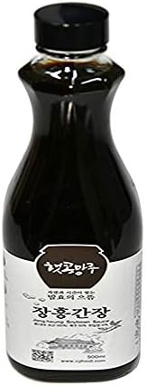 Hatkongmaru Jangheung Soy Sauce - 100% Korean Beans with Rich Protein and Bay Salt, Traditional Craftsmanship, 500ml