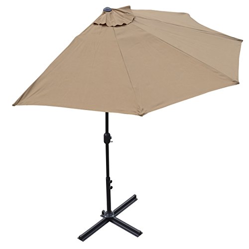 BenefitUSA 10' Patio Half Umbrella Wall Balcony halfrund Sun Shade