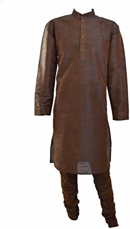 GUGGI Mens Green Dupin Silk Kurta Pajama Salwar Kameez Sherwani Indian Outfit GR810