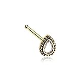 Chakra Sparkle Nose Stud Ring Gold Plated 316L Surgical Steel