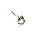 Chakra Sparkle Nose Stud Ring Gold Plated 316L Surgical Steel