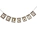 Welcome Banner for Home Decorations – Burlap, No DIY | Welcome Banner for Work, Back to School Decorations, Classroom Decorations | Welcome Banner for Office, Housewarming Welcome Fabric Banner