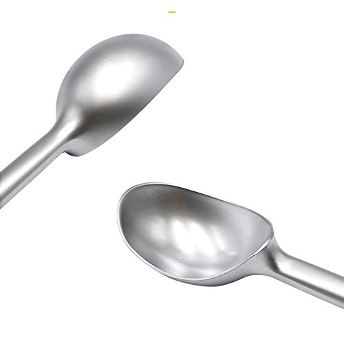 JSDOIN Ice Cream Scoop with Chisel-Shaped Tip, Non-Slip Easy to Grip Handle, Solid Stainless Steel for Soft or Hard Ice Cream - Dishwasher Safe