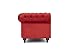 Classic Scroll Arm Chesterfield Style Loveseat with Tufted (Red)