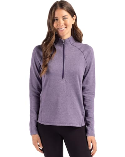Cutter & Buck Peshastin Eco Fleece Recycled Womens Half Zip Pullover, College P…