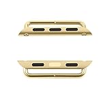 Apple Watch Adapter, iBazal Stainless Steel Apple Watch Connector with Screwdriver for 38mm Apple Watch/ Sport/ Edition (Gold 38mm)