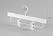 TOPIA HANGER All White Wooden Pants Hangers, Wood Skirt Hangers with Clips, Deluxe Hanger with 360° Swivel Anti-Rust Flat Hook, Smooth Finish Wood for Slacks Trousers Hanger 20 Pack -CT03W