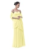 Alicepub Chiffon Bridal Shawl Wedding Wrap Stole Women's Evening Dress Scarf Bolero