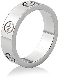 Nireus Titanium Stainless Steel Love Ring for Women