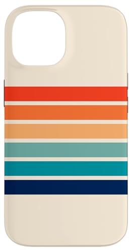 Classic Colorful Abstract 70s Retro Rainbow Color Stripes Case for iPhone 14