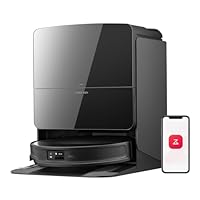 roborock Saros 10R Robot Vacuum and Mop, 22,000 Pa Suction, Zero-Tangling, 3.14’’ Ultra Slim, FlexiArm Riser Technology for Carpet & Floor, Corner & Edge Cleaning, Self-Emptying, Hot Air Drying, Black