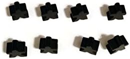 8 Black Carcassonne Meeples (original 16mm) Replacement Pieces