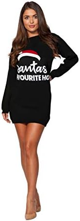 New Camp Ltd Ladies Womens Novelty Christmas Xmas Knitted Tunic Retro Reindeer Fairisle Dress Jumper Sweater Christmas Xmas 2018 Exclusively to Sizes 6 to 26