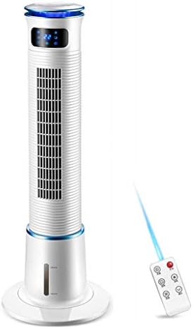 CYLQ Tower Fans Cooling Remote Control, 50W Oscillating Water Cooled Fan，3-speed Setting 15H Timer Home Office With 5L Large Water Tank White (color : White)