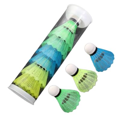 Vision4ever 6Pcs Badminton Shuttlecocks White Shuttles with Straight Flight & Control Suitable for Professional Training Or Family Outdoor Sports
