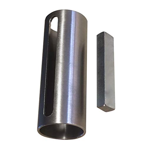 Stevlogs Engine 1" to 1-1/8" Crankshaft Sleeve Adapter Crank Shaft Bushing Converter Pulley Bore Reducer 1/4" Keystock