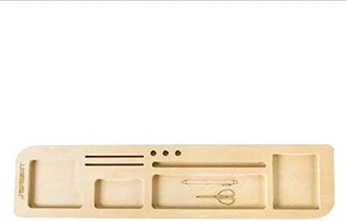 MYTANG Desktop Wood Organizer Computer Desk Supply Caddy Tray Anti Dust Shelf Over Keyboard (Wood for statinery)