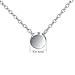 925 Sterling Silver Tiny Dot Necklace Round Circle Choker Chain Necklace for Women, Rolo Chain 16