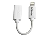 StarTech USBUBLTW Micro USB to Apple 8-Pin Lightning Connector Adapter for iPhone/iPod/iPad - White