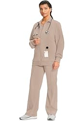 Infinity Zip Front Scrub Jackets for Women, 4-Way