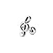 Surgical Steel Treble Clef Music Note Tragus and Cartilage Piercing Stud - 16GA 1/4