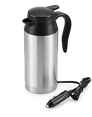 Car Kettle Boiler Sunsbell 750ml Car Heating Travel Cup Stainless Steel Mug Car Coffee Cup Warmer with DC 12V Charger for Car (Kettle Boiler)