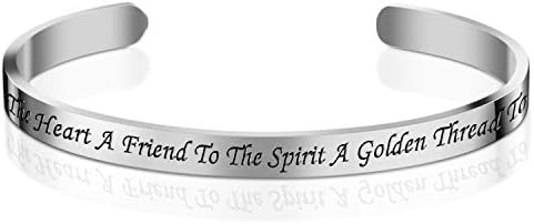 Personalized Cuff Bracelets Bangle for Girls Women Men Best Friend Stainless Steel Adjustable Engraved