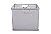 STORAGE MANIAC 2-Pack Large Shelf Basket with Wire Frame, Home Tapered Storage Bins, Gray
