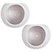 MyGift Set of 2 Golf Ball Inspired White Small Freestanding/Wall Mounted Ceramic Decor Plant Display Vase Pots