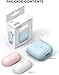 elago Duo Silicone Case Compatible with Apple AirPods Case 1 & 2, Premium Protective Silicone, Supports Wireless Charging, 2 Caps + 1 Body [ Pink, White + Pastel Blue ]