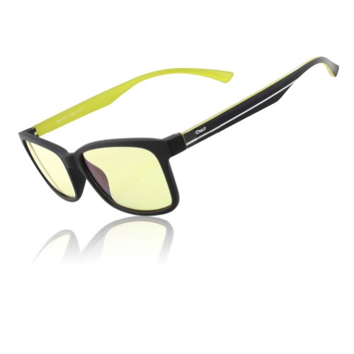DUCO-New-Design-Video-Computer-Gaming-Glasses-with-Amber-Tint-Lens-TR90-Yellow-Arms-224