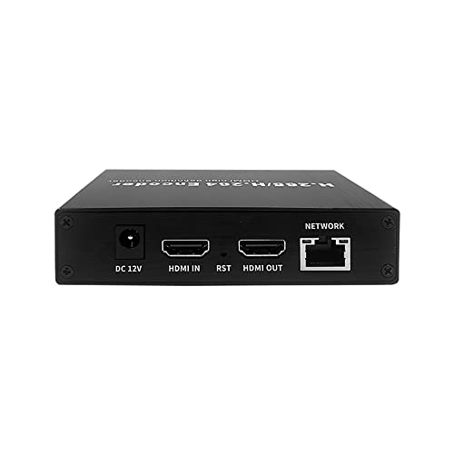 EXVIST H.265 1080P 60FPS HDMI Video Encoder w/HDMI I/O, Audio I/O, Supports HLS RTMP RTSP SRT UDP, Compatible with ONVIF/Hikvision, for IPTV Live Streaming to YouTube Facebook Vimeo etc.