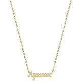 Nickel Free Mystical Sun Sign Horoscope Zodiac Nameplate Necklace, USA!