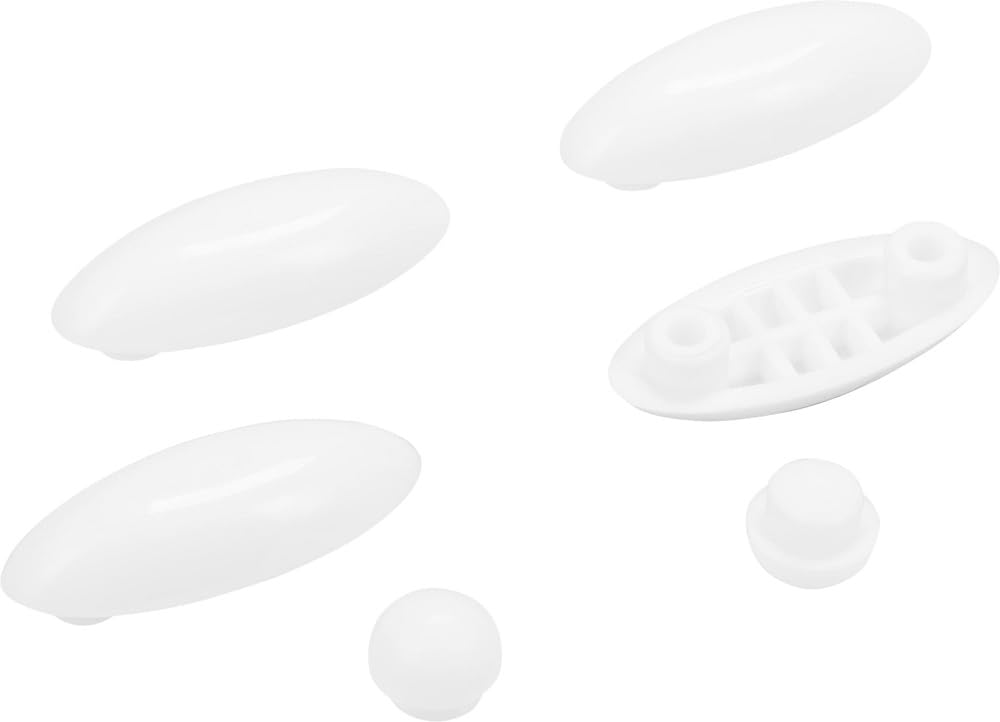 Cornat Buffer Set - Suitable for Cornat Toilet Seat Ticino - White - Plastic/Shock Absorber/Buffer Set/Replacement Parts/Accessories / TEC365040