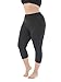 ZERDOCEAN Women's Plus Size Soft Stretchy Basic Capri Leggings Black 2X