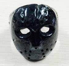 Skullcando 316L Stainless Steel Rings Mens Cool Black Jason Mask Biker rings US Size 12