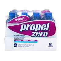 PROPEL ELECTROLYTE ENHANCED WATER SPORTS DRINK, BERRY FLAVORED WATER, ZERO CALORIE & ZERO SUGAR HYDRATION WITH ELECTROLYTES AND VITAMINS C & E, 16.9 FL OZ WATER BOTTLES (12 PACK)