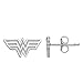 DC Comics Wonder Woman Sterling Silver Earrings