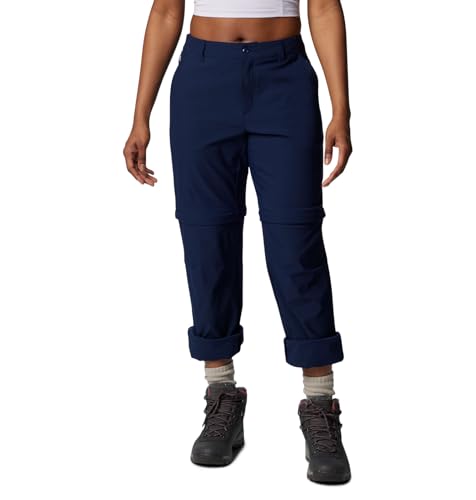 Columbia Women's Leslie Falls Convertible Hiking Pants, Collegiate Navy, 8 Long