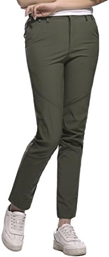 Herobest Women's Pants,Outdoor Lightweight Quick Dry Slim Fit Hiking Mountain Pants,17034-Army green-XL