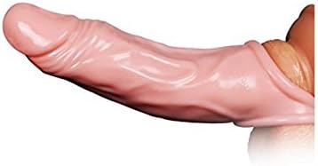 Male Vibrant Enhancing Sleeve Sleeve Extender Extension Cock Enlarger Sheath Toy for (Large size)