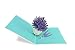 PopLife® French Lavender Pop Up Mother's Day Card - 3D Flower Anniversary Pop Up, Happy Birthday, Thank You, Valentine's Day Gift - Folds Flat for Mailing - for Mom, for Daughter, Wife, Grandma