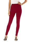 Roamans Women's Plus Size Tall Essential Stretch Knit Ankle Length Leggings