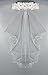 Bienvenu Girls First Communion White Floral Wreath Wedding Veil,WhitePink
